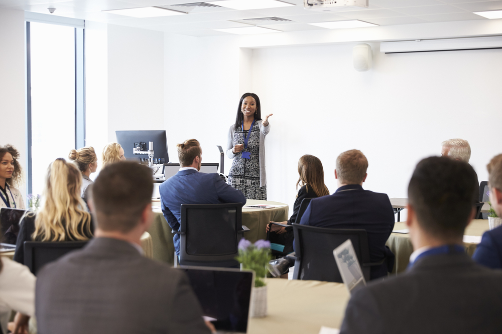 Doctor on teaching at conference